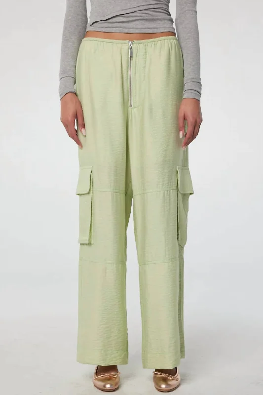 Buy More, Save More Women's Archie Cargo Pant In Pale Green