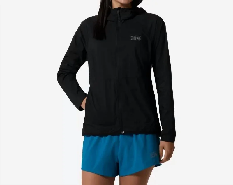 Trendy Attire For Her Women's Kor Airshell Hoody Jacket In Black