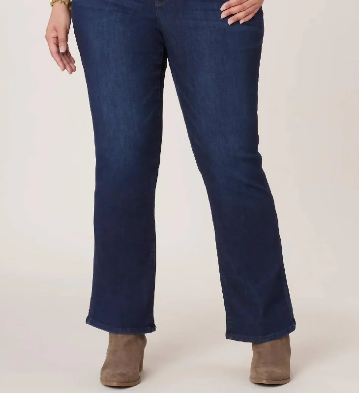 Chic Trend Collection Women's Mid-Rise Double Side Seam Jeans In Blue