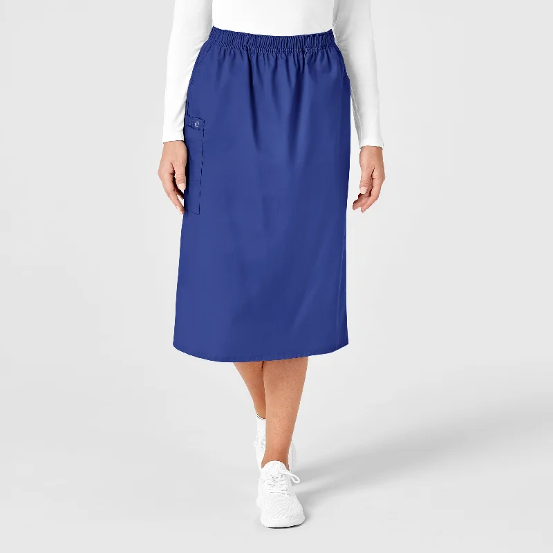 Budget Friendly WonderWORK Women's Pull On Cargo Scrub Skirt - Galaxy Blue