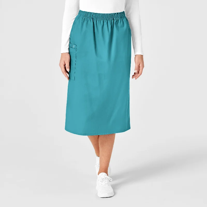 Enjoy Discount WonderWORK Women's Pull On Cargo Scrub Skirt - Teal Blue